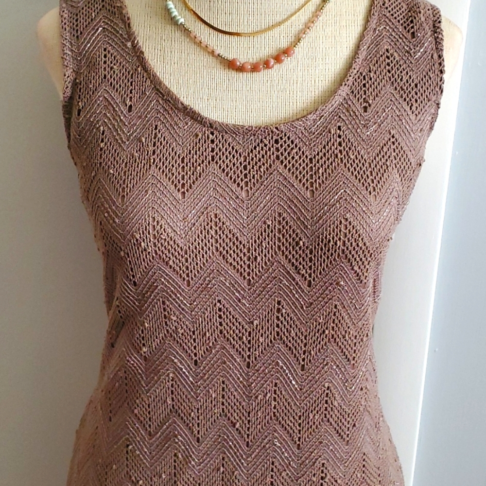 Sharagano Lace Overlay Sleeveless Maxi Dress